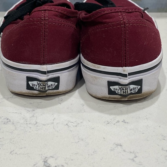 Vans Maroon low top skater sneakers size9.5 - Picture 5 of 5